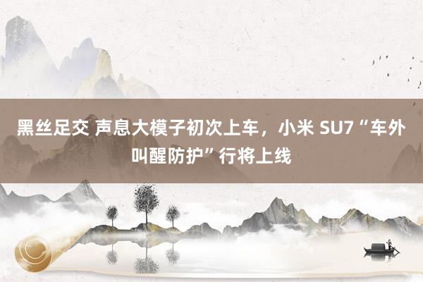 黑丝足交 声息大模子初次上车，小米 SU7“车外叫醒防护”行将上线