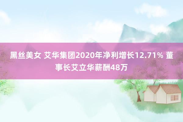 黑丝美女 艾华集团2020年净利增长12.71% 董事长艾立华薪酬48万