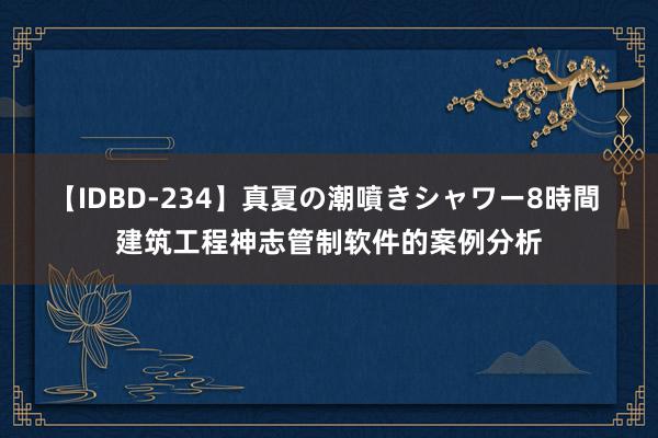 【IDBD-234】真夏の潮噴きシャワー8時間 建筑工程神志管制软件的案例分析